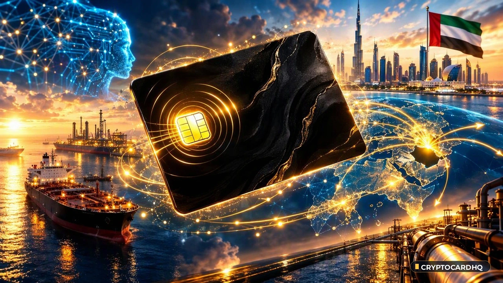 ADNOC AI Export Grid Offsets 3.2M BPD Drop as UAE Reroutes War Flows — CryptoCardHQ editorial cover