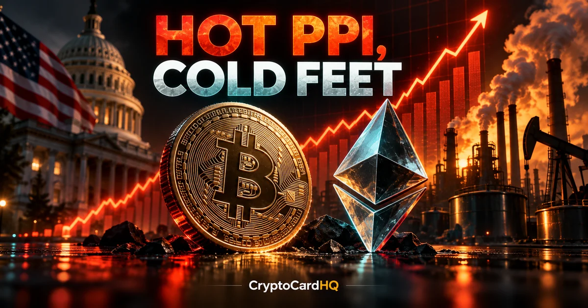 Hot August PPI Raises the Stakes: What 5.4% Producer Inflation Means for Bitcoin and Ethereum — CryptoCardHQ editorial cover