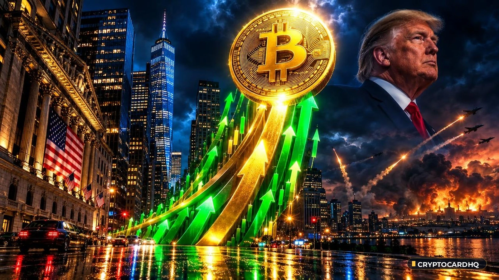 Bitcoin Tests $83K Zone as Trump Refuses to Rule Out Iran Midterm Strikes — CryptoCardHQ editorial cover