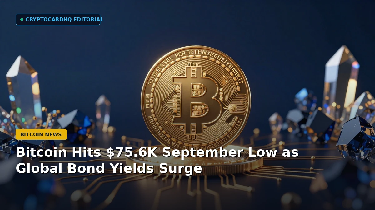Bitcoin Hits $75.6K September Low as Global Bond Yields Surge — CryptoCardHQ editorial cover