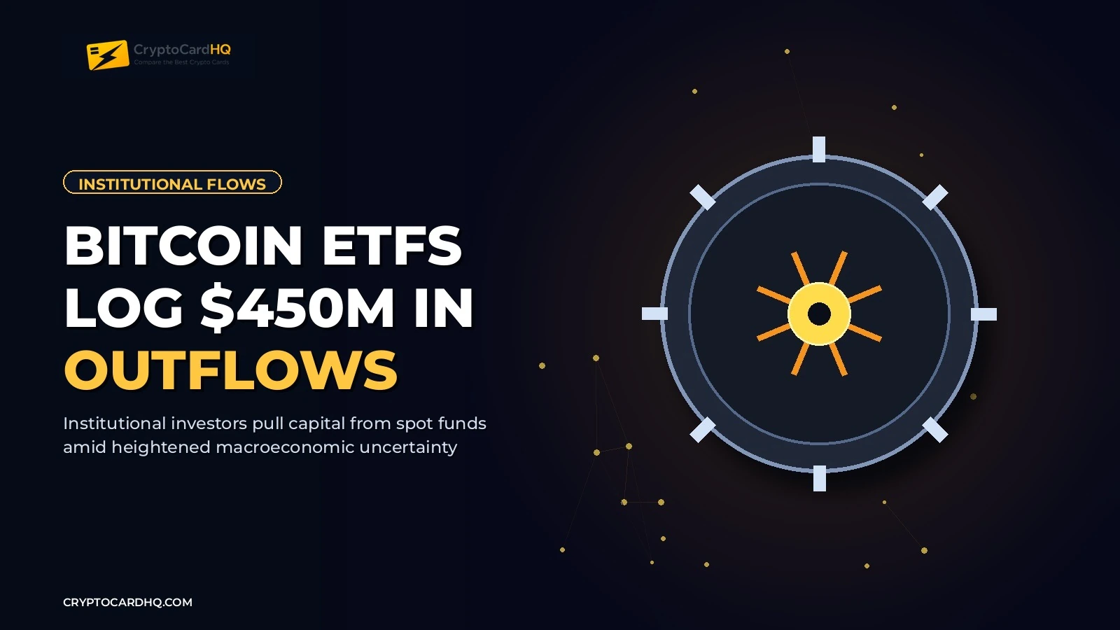 US Spot Bitcoin ETFs Log $450M in Outflows as Wall Street Derisks Ahead of FOMC