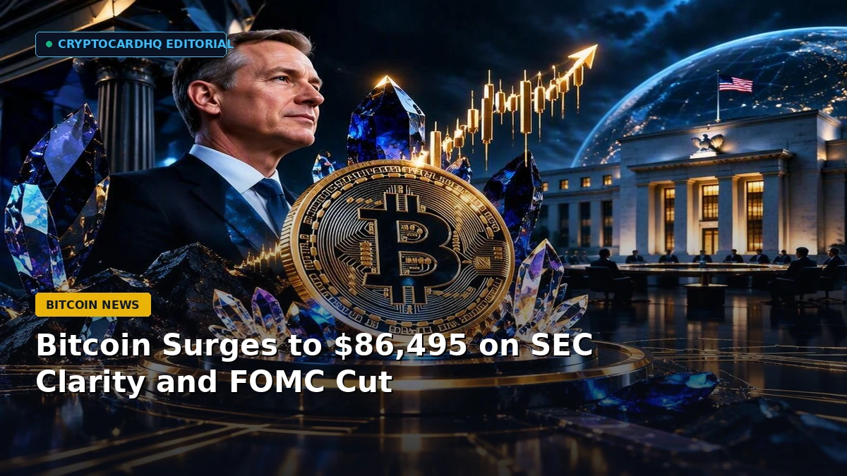 Bitcoin Surges to $86,495 on SEC Clarity and FOMC Cut