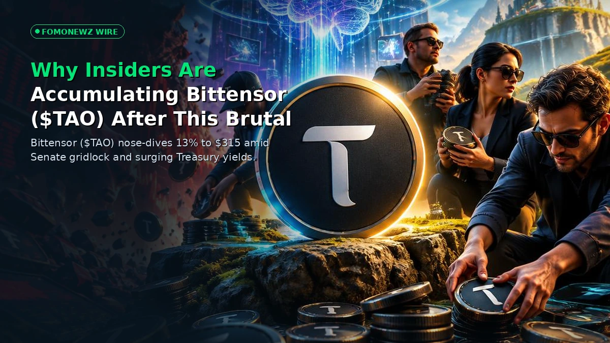 Why Insiders Are Accumulating Bittensor ($TAO) After This Brutal 13% Liquidation Cascade — CryptoCardHQ editorial cover