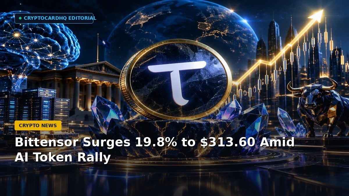 Bittensor Surges 19.8% to $313.60 Amid AI Token Rally