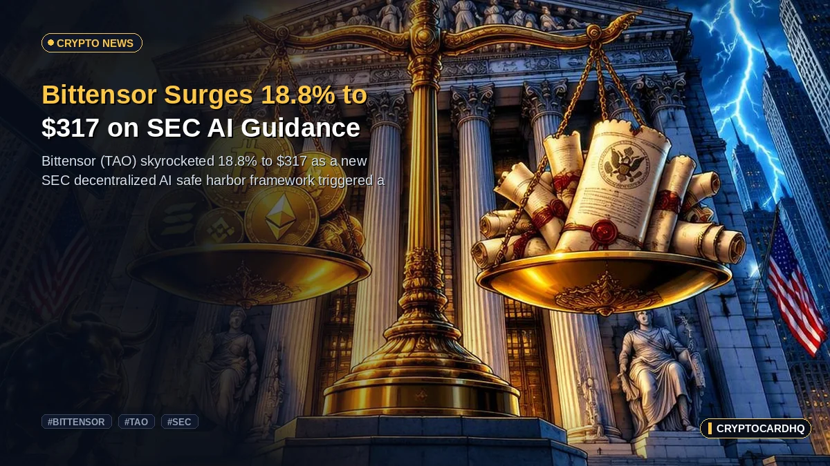 Bittensor Surges 18.8% to $317 on SEC AI Guidance