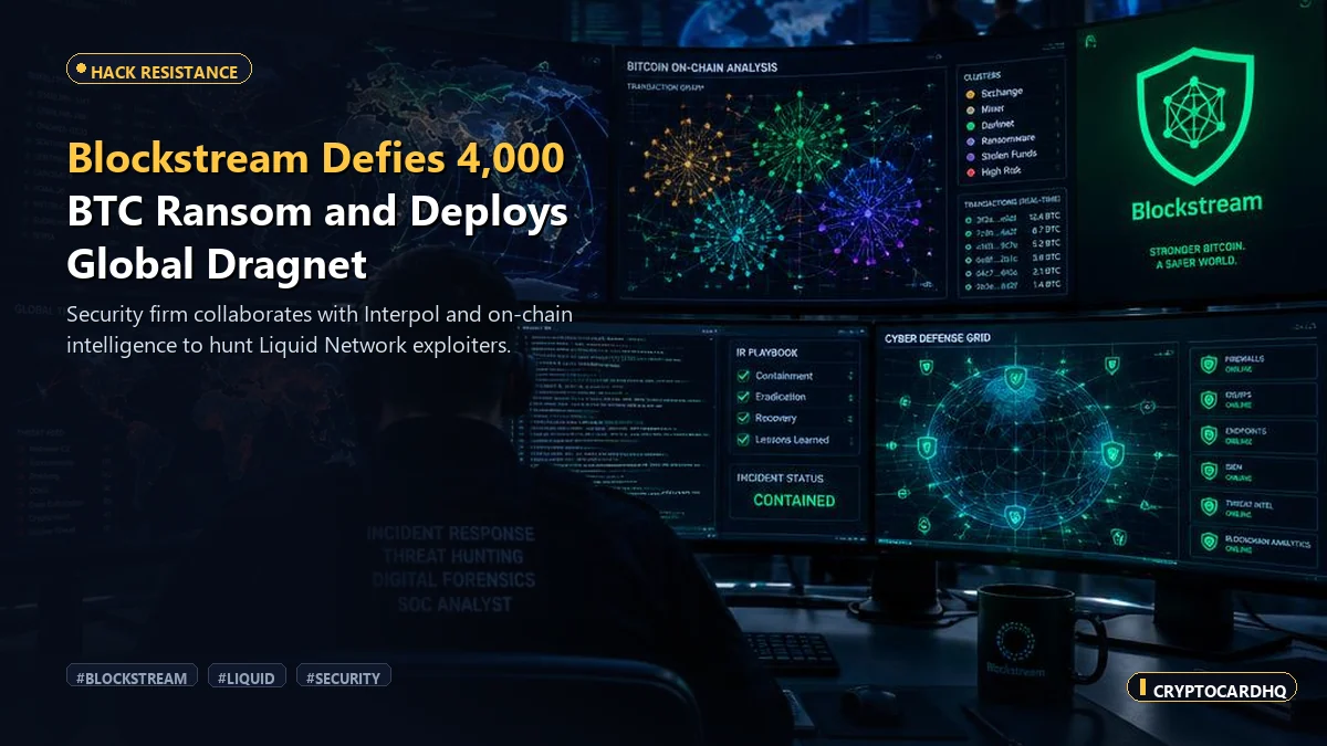 Blockstream Defies 4,000 BTC Ransom Bid and Deploys Global Dragnet