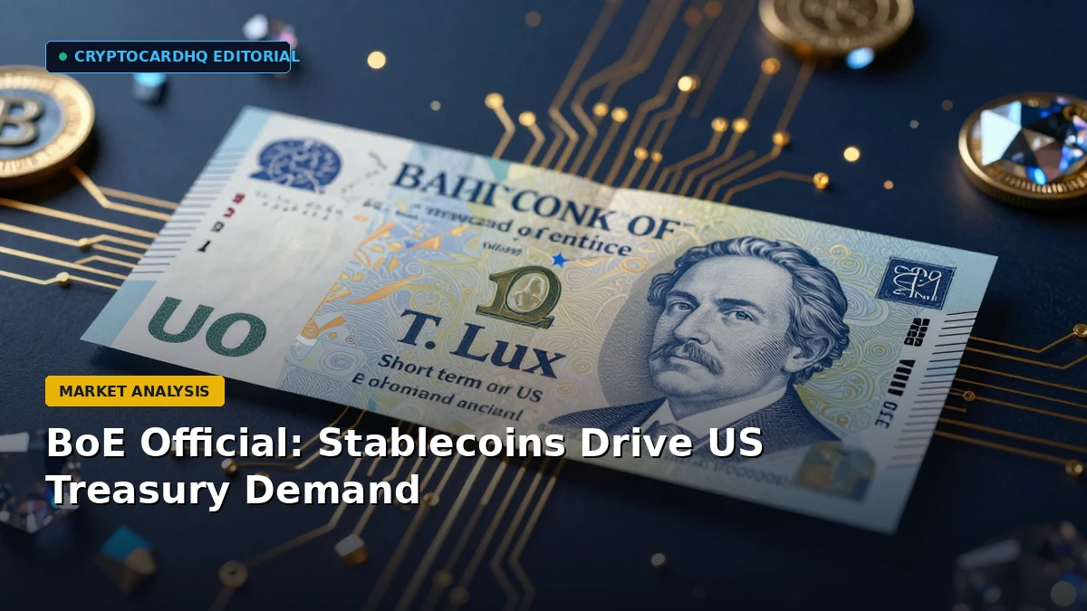 BoE Official: Stablecoins Drive US Treasury Demand — CryptoCardHQ editorial cover