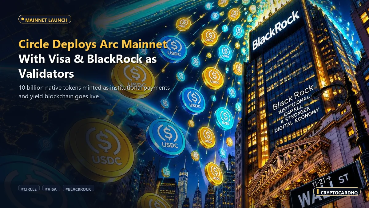 Circle Launches Arc Mainnet With BlackRock, Visa and 10B Mint