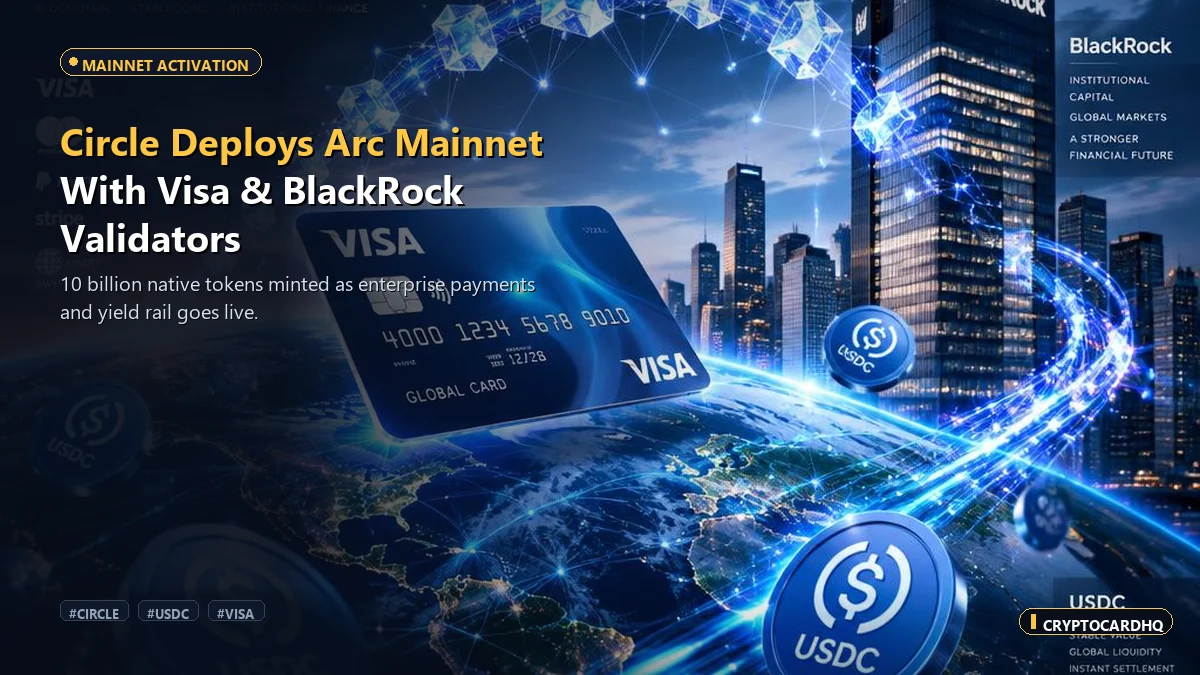 Circle Launches Arc Mainnet With Visa and BlackRock as Founding Network Validators