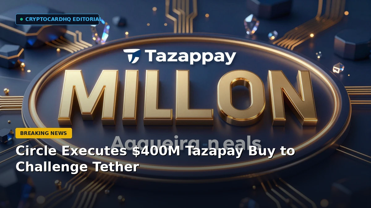 Circle Executes $400M Tazapay Buy to Challenge Tether — CryptoCardHQ editorial cover