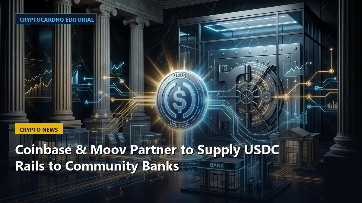 Coinbase & Moov Partner to Supply USDC Rails to Community Banks — CryptoCardHQ editorial cover