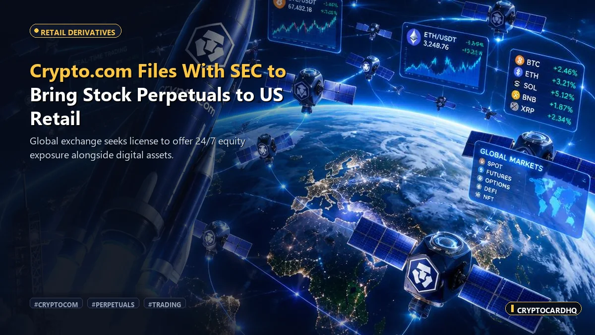 Crypto.com Files With SEC to Bring Stock Perps to US Retail Traders — CryptoCardHQ editorial cover