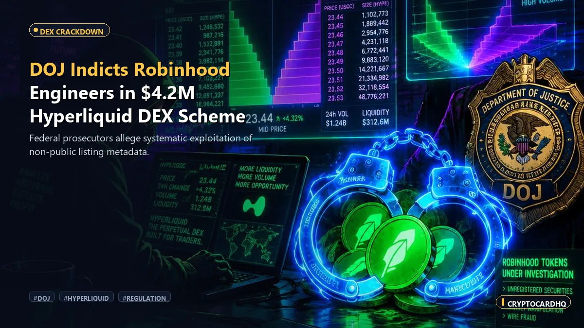 DOJ Indicts Robinhood Devs for Front-Running Listings on Hyperliquid