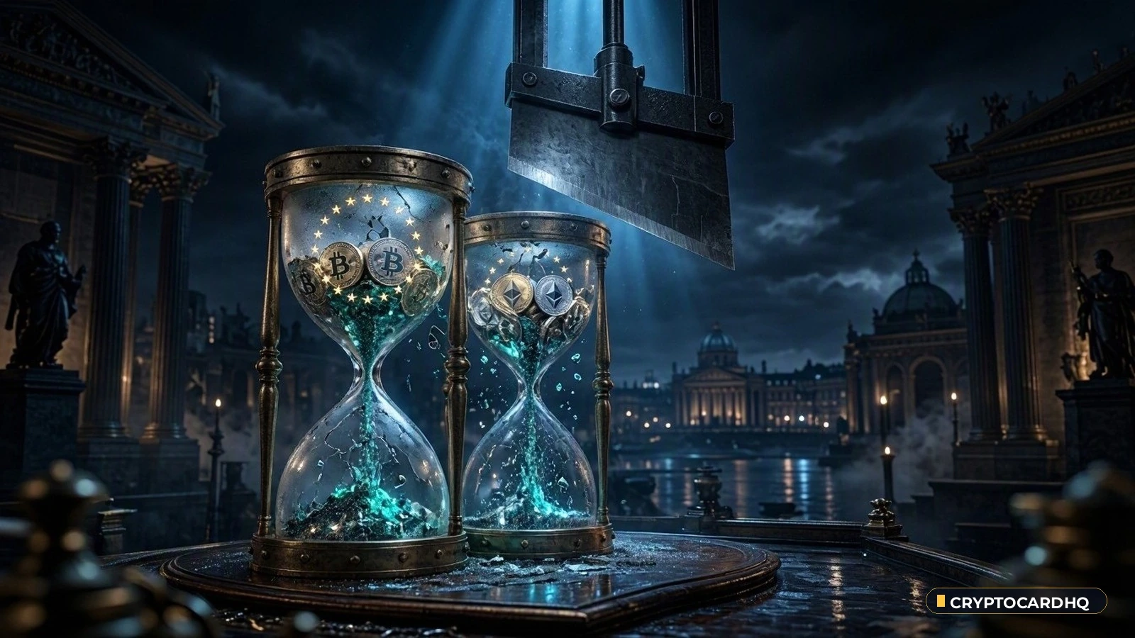 ESMA Mandates 90-Day Stablecoin Delisting Deadline Under MiCA Rules — CryptoCardHQ editorial cover