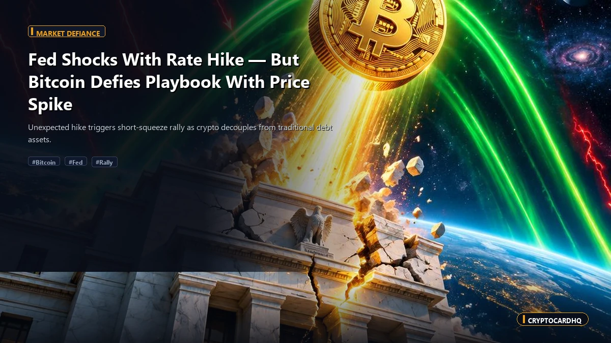 Fed Shocks Markets With First Rate Hike Since 2023—And Bitcoin Spikes