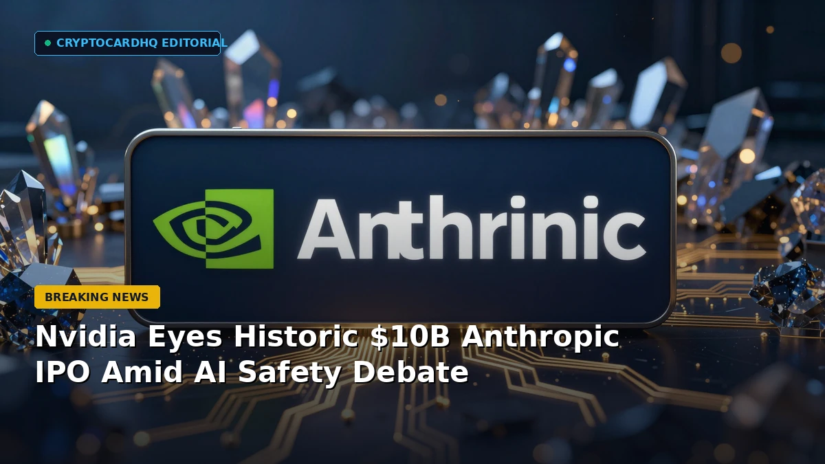 Nvidia Eyes Historic $10B Anthropic IPO Amid AI Safety Debate — CryptoCardHQ editorial cover