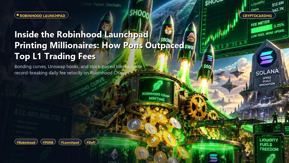 Inside the Robinhood Launchpad Printing Millionaires: How Pons Family’s Fee Machine Outpaced Solana & Ethereum — CryptoCardHQ editorial cover