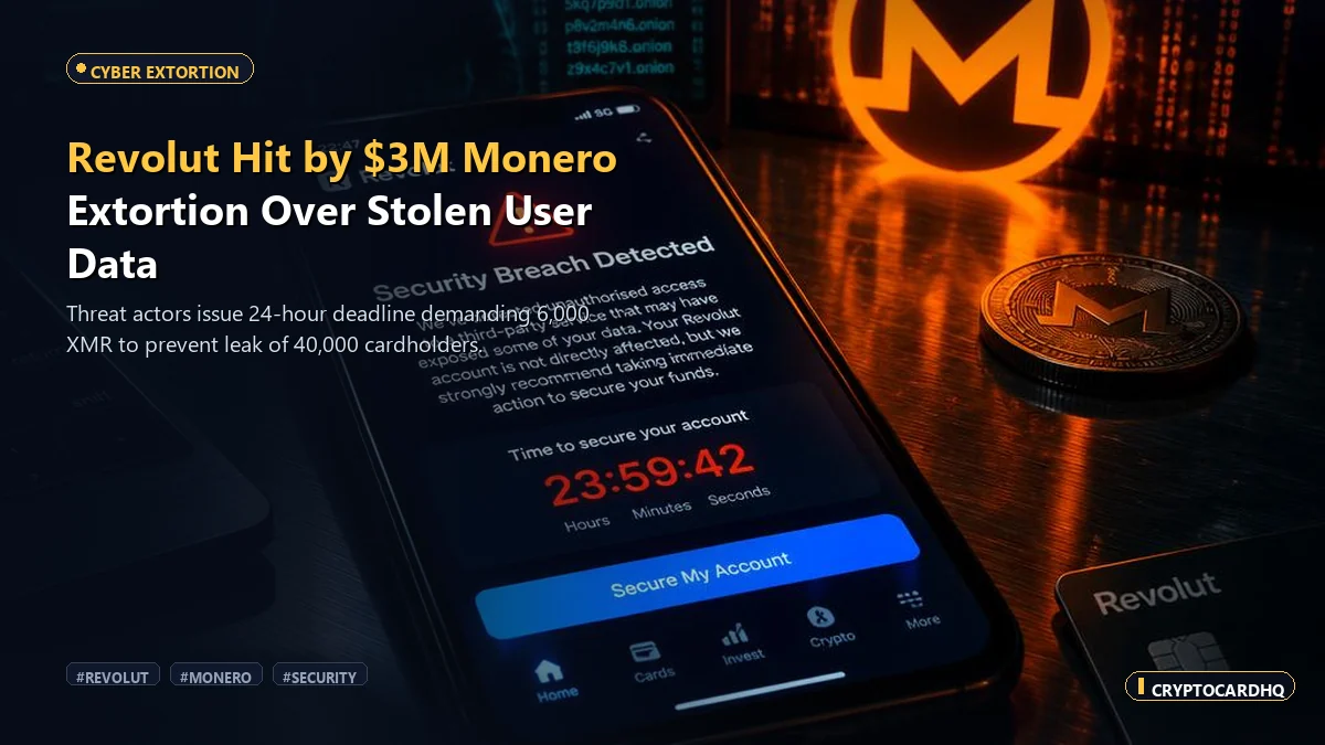 Revolut Hit by $3M Monero Extortion Over Stolen User Data