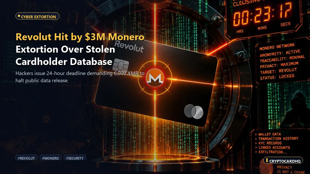 Revolut Hit With $3M Monero Extortion Over Crypto User Data Dump