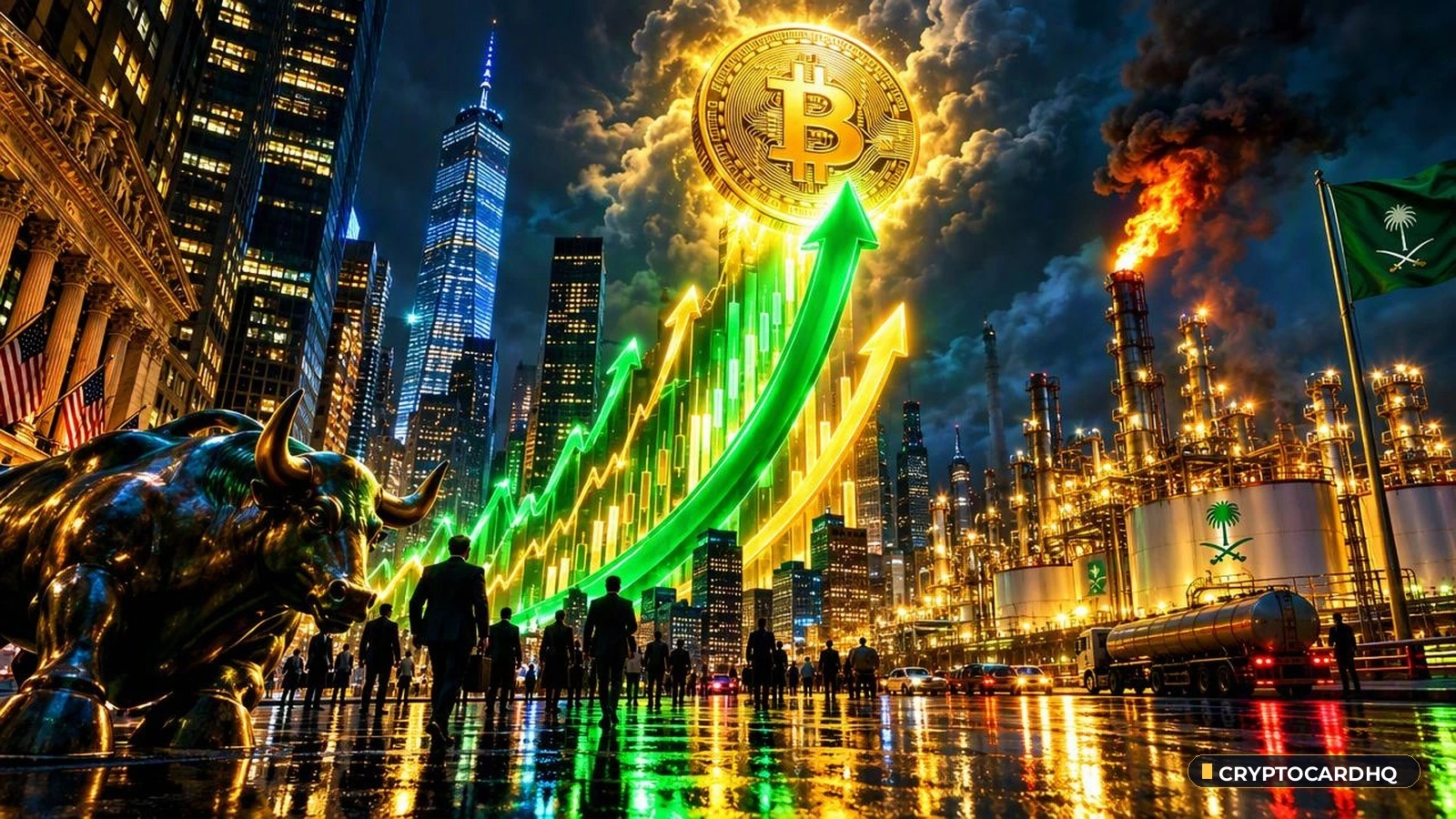 Saudi Petro Rabigh 400K BPD Refinery Blaze Fears Spark Macro Risk Shakeup — CryptoCardHQ editorial cover