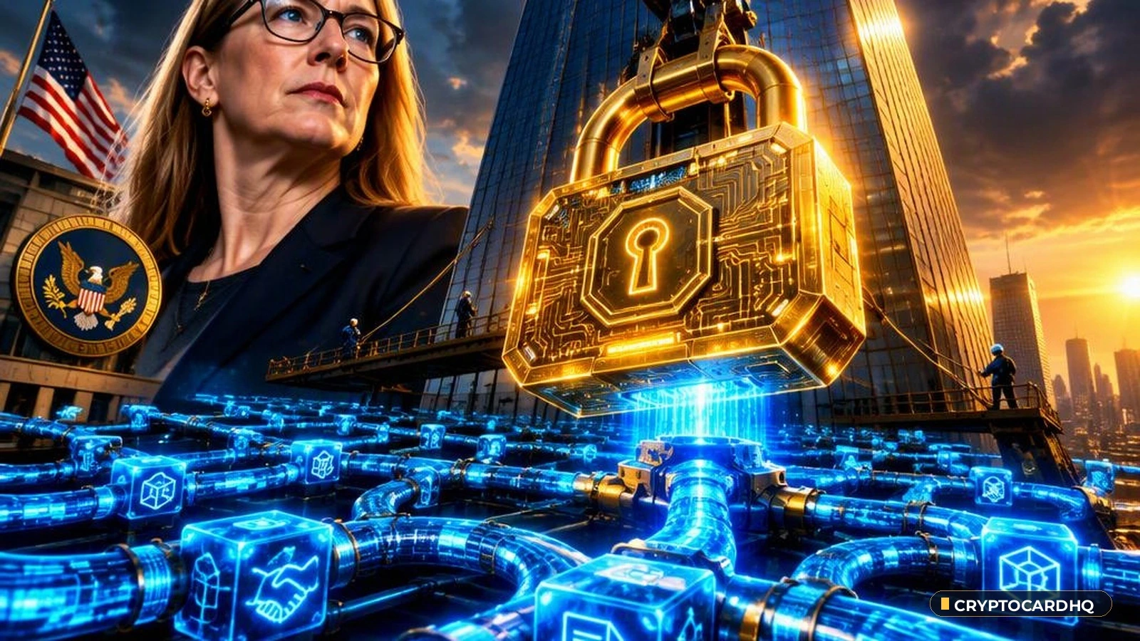 SEC Shock as Hester Peirce Exits Oct. 2 After 8-Year Crypto Defense — CryptoCardHQ editorial cover
