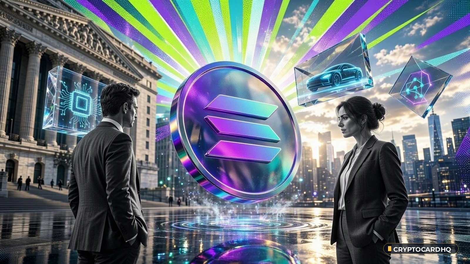 Solana Securitizes Apple, Nvidia & Tesla: Why Trillions in Tech Are Moving Onchain — CryptoCardHQ editorial cover