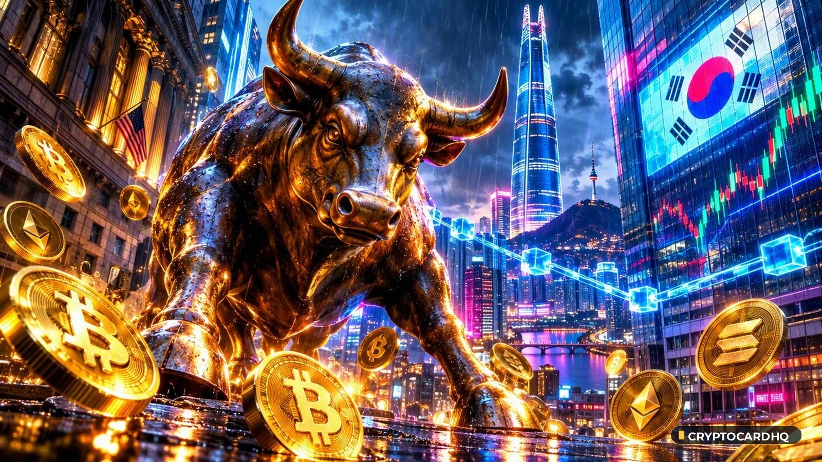 South Korea Unleashes $5T Capital Market on Blockchain Rails by 2027 — CryptoCardHQ editorial cover