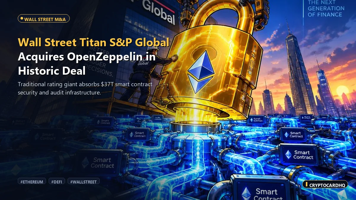 Wall Street Titan S&P Global Buys DeFi's $37T Security Layer — CryptoCardHQ editorial cover