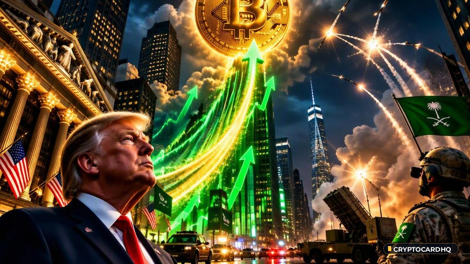 Trump Rejects Iran Ceasefire as Saudi Forces Intercept Inbound Projectiles — CryptoCardHQ editorial cover