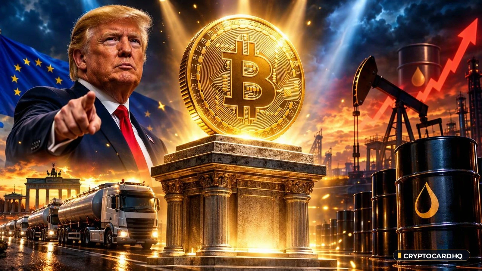Trump Threatens European Diesel Export Ban as Crude Surges Past $100 — CryptoCardHQ editorial cover