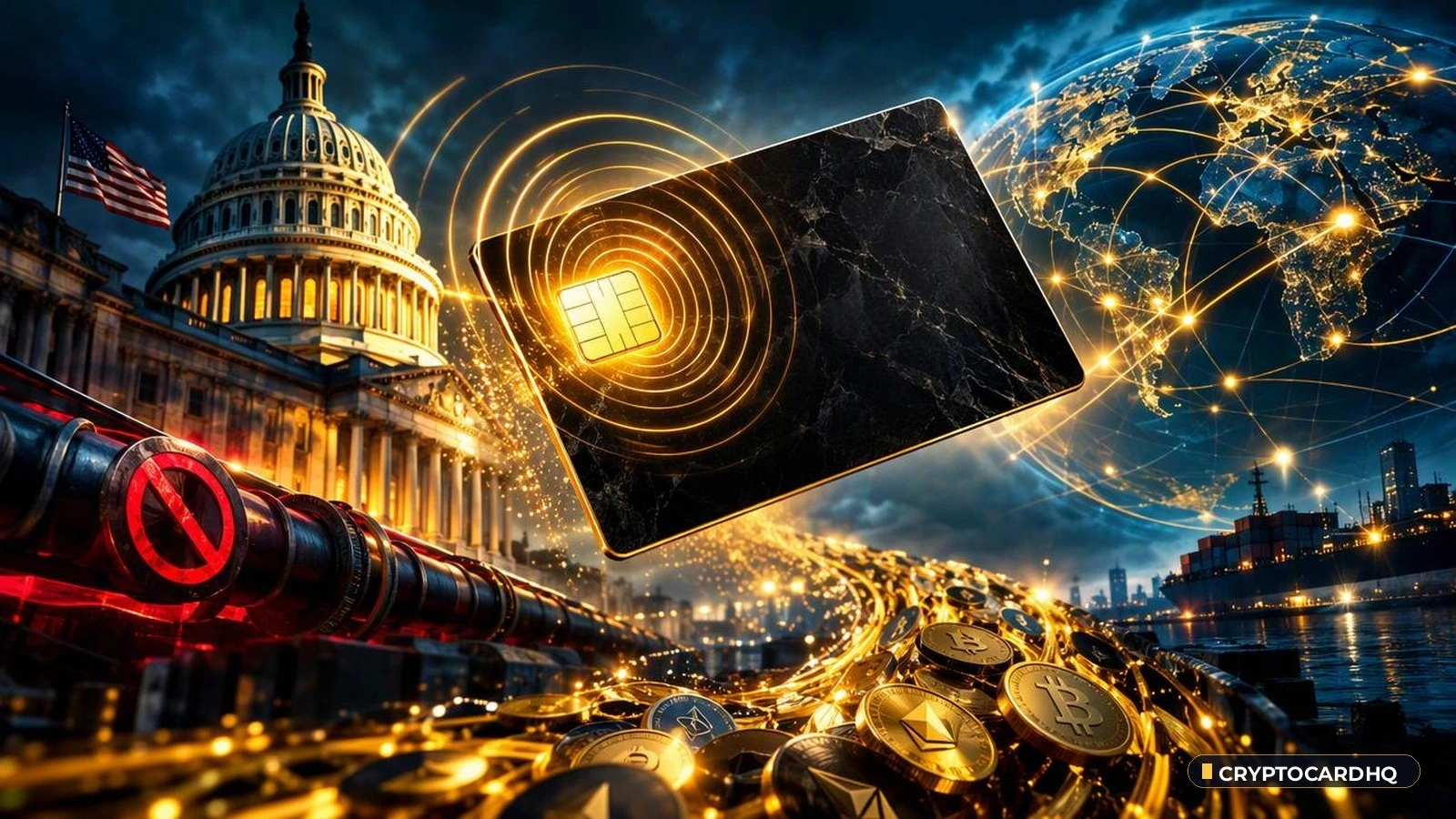 US Treasury Hits A7 Network With Sanctions Over $17B Shadow Payment Pipeline — CryptoCardHQ editorial cover