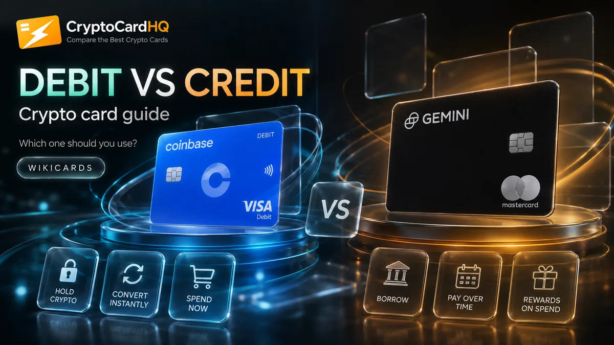 Crypto debit card vs credit card comparison